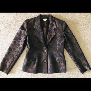 Mikaela Gorgeous Blazer Sz 4 Brown Chocolate Floral